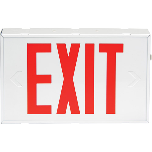 Exit Sign, LED, Battery Operated/Hardwired, 12-1/5" L x 7-1/2" W, English St. Lawrence Industrial & Safety Supply