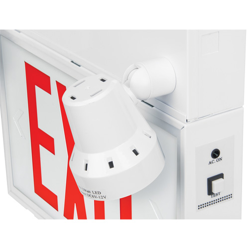 Exit Sign with Security Lights, LED, Battery Operated/Hardwired, 12-1/10" L x 11" W, English St. Lawrence Industrial & Safety Supply