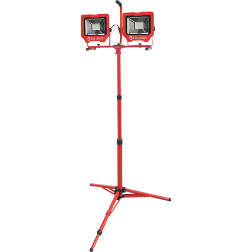 Twin Work Light with Tripod, LED, 72 W, 8000 Lumens, Aluminum Housing St. Lawrence Industrial & Safety Supply