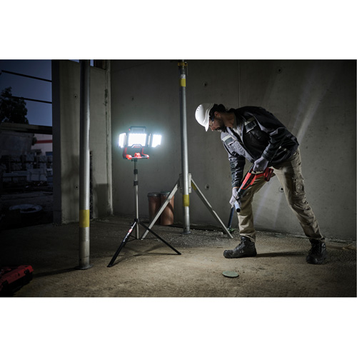 18V Professional Cordless Folding Panel Work Light on Tripod, LED, 3600 Lumens St. Lawrence Industrial & Safety Supply