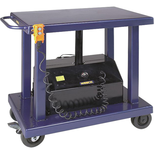 Hydraulic Lift Table, Steel, 24" W x 36" L, 2000 lbs. Capacity St. Lawrence Industrial & Safety Supply