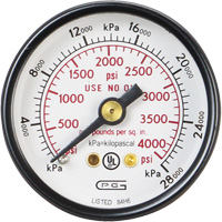 Manom&egrave;tres,  1-1/2", 0 - 4000 psi, Fixation arri&egrave;re, Analogique St. Lawrence Industrial & Safety Supply