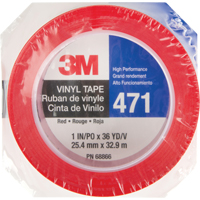 471 Vinyl Tape, 25.4 mm (1") W x 32.9 m (108') L, 5.3 mils, Red St. Lawrence Industrial & Safety Supply