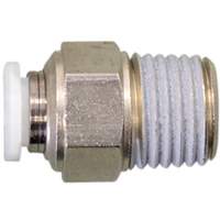 Straight Threaded Connector, 1/4", Brass, NPT Thread St. Lawrence Industrial & Safety Supply