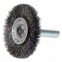 Brosses rotatives &agrave; fils cr&ecirc;p&eacute;s a/arbre 1/4", 3" dia., Fils 0,014", Arbre 1/4" St. Lawrence Industrial & Safety Supply