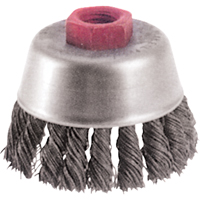 Brosses-boisseau &agrave; fils nou&eacute;s - Petites rectifieuses &agrave; grande vitesse, 2-3/4" dia. x M10x1,25 arbre St. Lawrence Industrial & Safety Supply