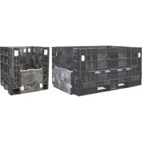 Conteneurs repliables en poly&eacute;thyl&egrave;ne, 48" lo x 45" la x 34" h, Noir St. Lawrence Industrial & Safety Supply