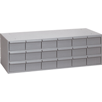 Casiers &agrave; tiroirs industriels, 18 tiroirs, 33-3/4" la x 11-5/8" p x 10-7/8" h, Gris St. Lawrence Industrial & Safety Supply