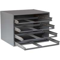 Casiers pour boîtes &agrave; compartiments, Acier, 4 compartiments, 20" la x 15-3/4" p, 15" h, Gris St. Lawrence Industrial & Safety Supply