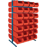Support stationnaire deux c&ocirc;t&eacute;s pour bacs, 36" la x 24" p x 61" h, 56 bacs St. Lawrence Industrial & Safety Supply
