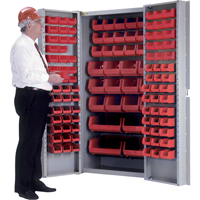Armoire &agrave; combinaison avec porte creuse, 38" la x 24" p x 72" h, 36 tablettes St. Lawrence Industrial & Safety Supply