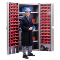 Armoire &agrave; combinaison avec porte creuse, 38" la x 24" p x 72" h, 4 tablettes St. Lawrence Industrial & Safety Supply
