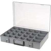 Boîte &agrave; compartiments, Plastique, 24 compartiments, 18-1/2" la x 13" p, 3" h, Gris St. Lawrence Industrial & Safety Supply
