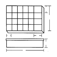 Boîte &agrave; compartiments, Plastique, 24 compartiments, 18-1/2" la x 13" p, 3" h, Gris St. Lawrence Industrial & Safety Supply