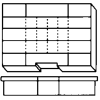 Boîte &agrave; compartiments, Plastique, 15-1/2" la x 11-3/4" p, 2-1/2" h, Gris St. Lawrence Industrial & Safety Supply