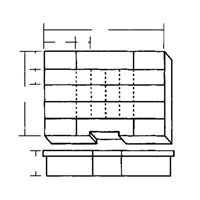 Boîte &agrave; compartiments, Plastique, 24 compartiments, 15-1/2" la x 11-3/4" p, 2-1/2" h, Gris St. Lawrence Industrial & Safety Supply