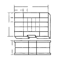 Boîte &agrave; compartiments, Plastique, 48 compartiments, 15-1/2" la x 11-3/4" p, 5" h, Gris St. Lawrence Industrial & Safety Supply