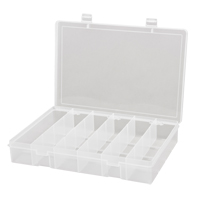 Compact Polypropylene Compartment Cases, 13-1/8" W x 9" D x 2-5/16" H, 6 Compartments St. Lawrence Industrial & Safety Supply