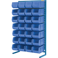 Support stationnaire pour bacs &agrave; un c&ocirc;t&eacute;, 36" la x 12" p x 61" h, 28 bacs St. Lawrence Industrial & Safety Supply
