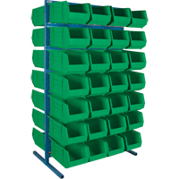Support stationnaire deux c&ocirc;t&eacute;s pour bacs, 61" la x 56" p x 24" h, 56 bacs St. Lawrence Industrial & Safety Supply