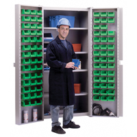 Armoire &agrave; combinaison avec porte creuse, 38" la x 24" p x 72" h, 4 tablettes St. Lawrence Industrial & Safety Supply