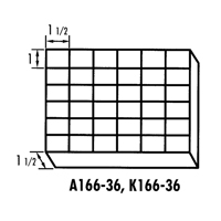 Boîte &agrave; compartiments K-Resin, Plastique, 36 compartiments, 6-9/16" la x 9-5/8" p, 1-1/2" h, Transparent St. Lawrence Industrial & Safety Supply