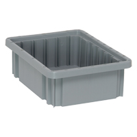 Contenants Divider Box, Plastique, 10,9" la x 8,3" p x 3,5" h, Gris St. Lawrence Industrial & Safety Supply
