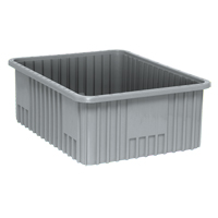 Contenants Divider Box, Plastique, 22,5" la x 17,5" p x 8" h, Gris St. Lawrence Industrial & Safety Supply