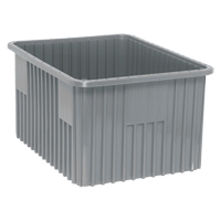 Contenants Divider Box, Plastique, 22,5" la x 17,5" p x 12" h, Gris St. Lawrence Industrial & Safety Supply