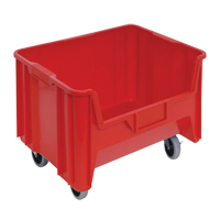 Bac g&eacute;ant mobile empilable, 12-7/16" ha x 19-7/8" la x 15-1/4" p, Capacit&eacute; de 250 lb, Rouge St. Lawrence Industrial & Safety Supply