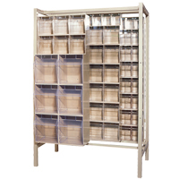 Free-Standing Tip-Out Bins Slider System, 51-1/4" W x 26" D x 77" H, 101 Drawers St. Lawrence Industrial & Safety Supply