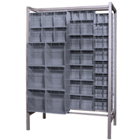 Free-Standing Tip-Out Bins Slider System, 51-1/4" W x 26" D x 77" H, 101 Drawers St. Lawrence Industrial & Safety Supply