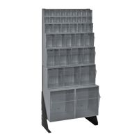 Tip-Out Bins Stand, 23-5/8" W x 8" D x 52" H, 38 Drawers St. Lawrence Industrial & Safety Supply