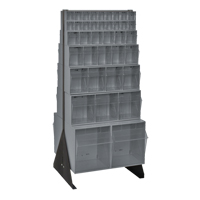 Tip-Out Bins Stand, 23-5/8" W x 16" D x 52" H, 76 Drawers St. Lawrence Industrial & Safety Supply