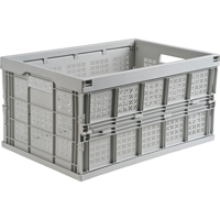 Bac repliable, 21" lo x 14" la x 10,5" h, Gris St. Lawrence Industrial & Safety Supply