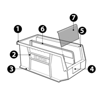 Stack & Hang Bin, 8-1/4" W x 7" H x 14-3/4" D, Black St. Lawrence Industrial & Safety Supply