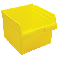 Store-Max Shelf Bins, 11-1/8" W x 8" H x 11-5/8" D, Yellow, 44 lbs. Capacity St. Lawrence Industrial & Safety Supply
