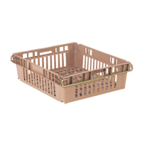 Contenant en plastique empilable Stack-N-Nest pour l'agriculture, 20,3" x 24" x 6,8", Beige St. Lawrence Industrial & Safety Supply