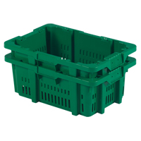 Contenant en plastique Stack-N-Nest pour la manutention des aliments, 16" x 23,9" x 8,8", Vert St. Lawrence Industrial & Safety Supply