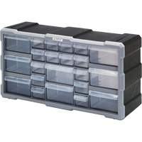 Armoire &agrave; tiroir, Plastique, 22 tiroirs, 19-1/2" x 6-1/4" x 10", Noir St. Lawrence Industrial & Safety Supply