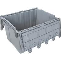 Contenant de distribution en plastique avec dessus basculant, 21,65" x 15,5" x 12,5", Gris St. Lawrence Industrial & Safety Supply