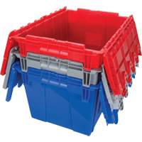 Contenant de distribution en plastique avec dessus basculant, 21,65" x 15,5" x 12,5", Gris St. Lawrence Industrial & Safety Supply