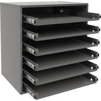 Small Bearing Slide Rack, Steel, 6 Slots, 15-9/16" W x 11-7/8" D x 16-3/8" H, Grey St. Lawrence Industrial & Safety Supply