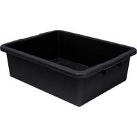 Bac d'entreposage tout usage &agrave; fond rainur&eacute;, 7" ha x 17" p x 22" lo, Plastique, Noir St. Lawrence Industrial & Safety Supply