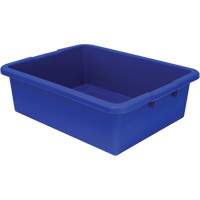 Bac d'entreposage tout usage &agrave; fond rainur&eacute;, 7" ha x 17" p x 22" lo, Plastique, Bleu St. Lawrence Industrial & Safety Supply