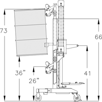 Manipulateur ergonomique de baril &agrave; port&eacute;e &eacute;lev&eacute;, DM-100-HR, 30 - 85 gal. US (25 - 70 gal. imp.) St. Lawrence Industrial & Safety Supply