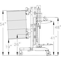 Manipulateur ergonomique de baril &agrave; balance, DM-100-S, 30 - 85 gal. US (25 - 70 gal. imp.) St. Lawrence Industrial & Safety Supply