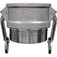 Accouplement &agrave; came et rainure, Acier inoxydable, Type B, 3/4", NPT m&acirc;le, 250 PSI St. Lawrence Industrial & Safety Supply