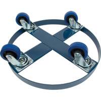 Chariot pour baril, Acier, Capacit&eacute;e 1400 lb, Diam&egrave;tre 24", Roue en &eacute;lastique bleu St. Lawrence Industrial & Safety Supply