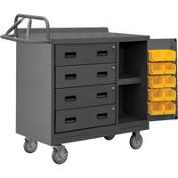 Armoire d'&eacute;tabli mobile avec bacs, Acier Surface St. Lawrence Industrial & Safety Supply
